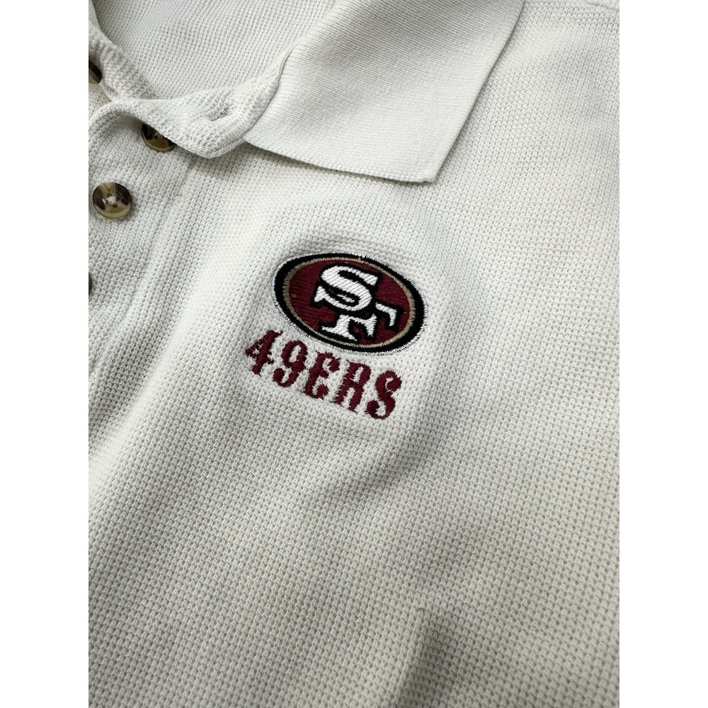 Lee Sport Polo Shirt White Waffle Knit Embroidered Logo / Men's XXL